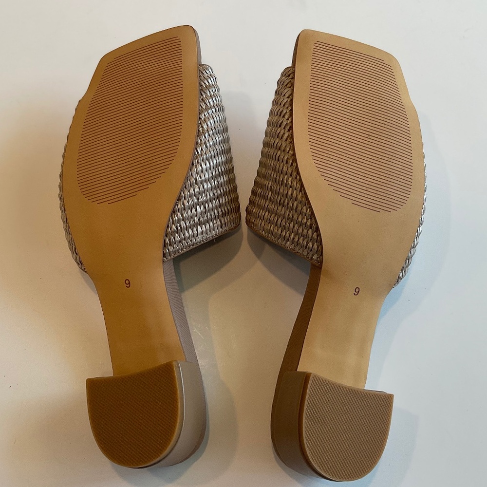 ROAM Raffia Square Heel in Natural Size 9 NEW - Picture 5 of 7